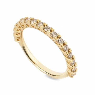 Diamond Half Eternity ring in 18ct Yellow Gold