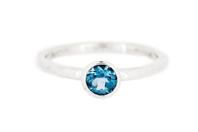 Stacking Ring - Blue Topaz (Dark)