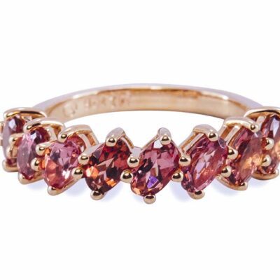 Pink Tourmaline Eternity Ring in 9ct Rose Gold