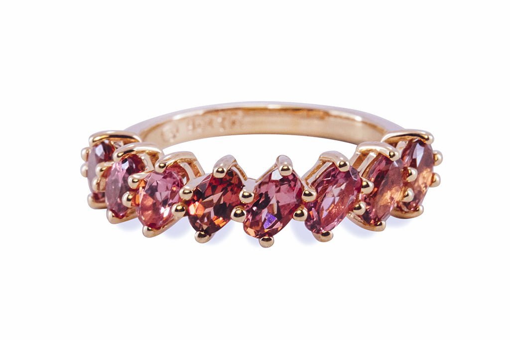 Pink Tourmaline Eternity Ring in 9ct Rose Gold