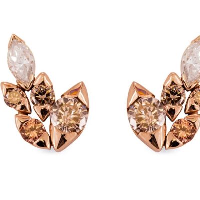 Blush Diamond Fan Earrings