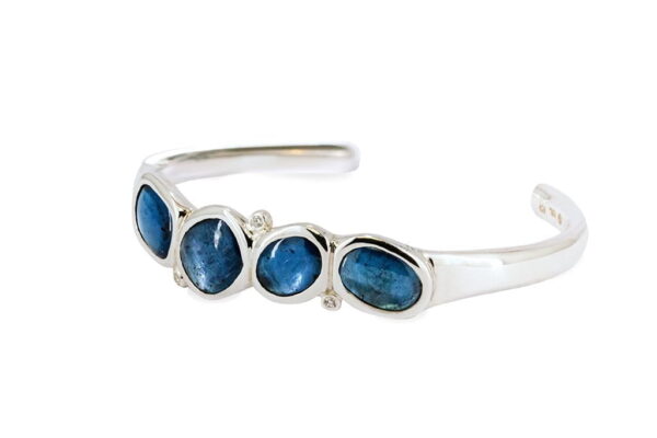 Kyanite and Diamond Cuff