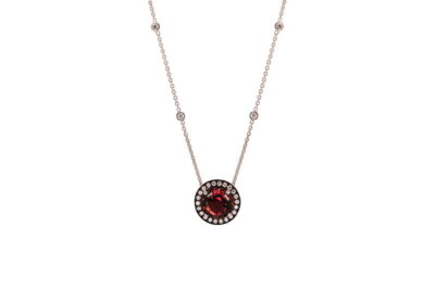 Rhodolite Diamond Necklace