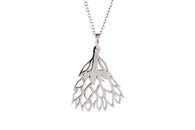 Protea Pendant in 9ct White Gold