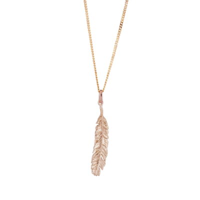 Long feather in 9ct Rose Gold