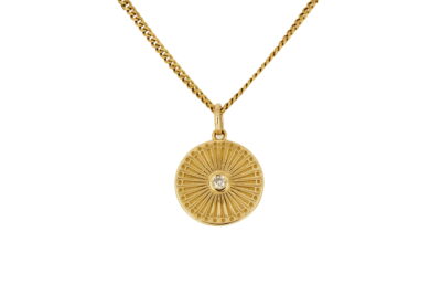 Sunray Diamond Pendant in 9ct Yellow Gold