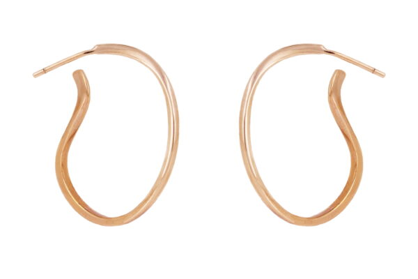 Wavy Hoop in 9ct Rose Gold