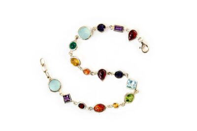 chakra bracelet in sterling silver