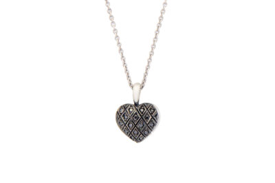 Raven Heart Black Diamond Pendant