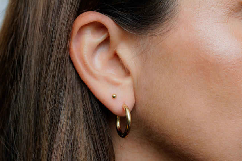 gold hoop earrings