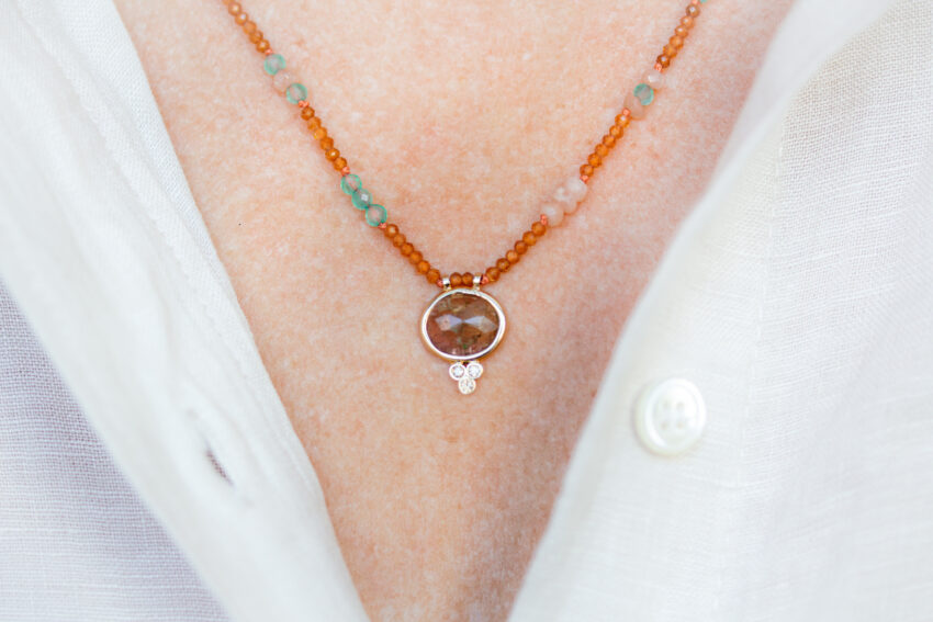 designer gem necklace