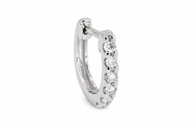 SINGLE White Gold Diamond Mini U-Huggy