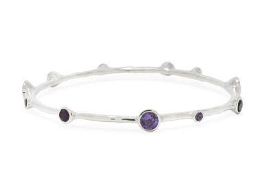 Amethyst and Garnet Bangle