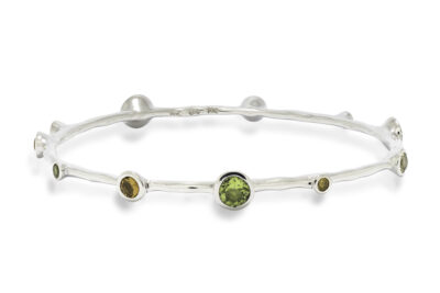 citrine and peridot bangle
