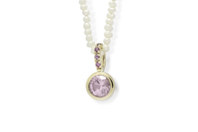 morganite and pink sapphire pendant