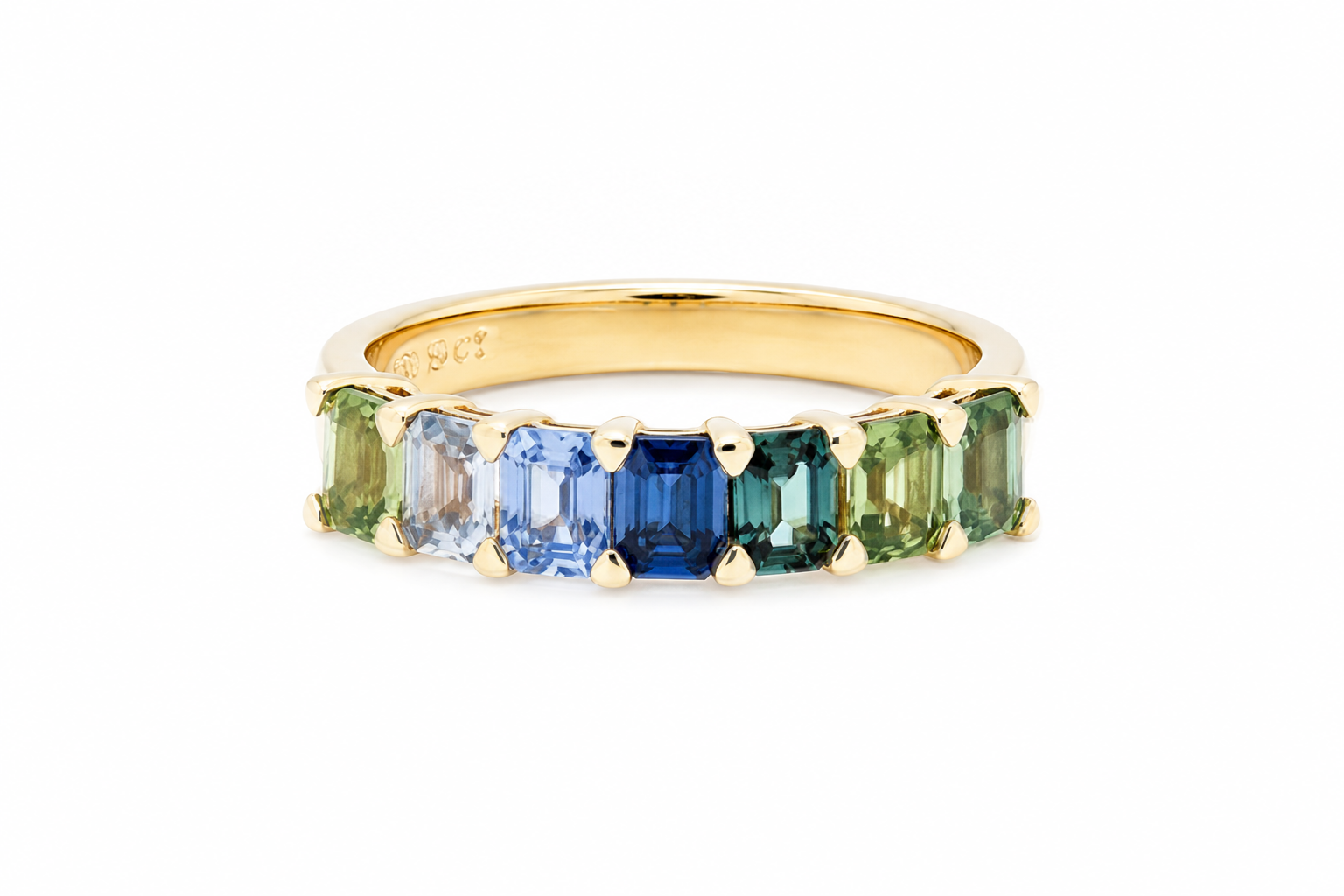 Gradient Sapphire Ombre Ring