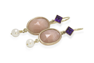mixed gem earrings