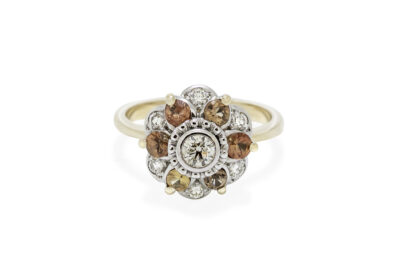 Sapphire Bloom Diamond Ring