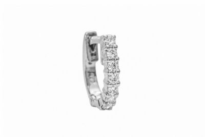 White Gold LAB Diamond Large U - Huggies