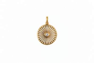 Sunray Diamond Medallion Pendant